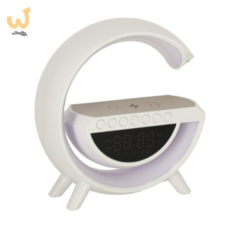 Lampka LED RGB ładowarka indukcyjna radio budzik zegar Lampka LED RGB ładowarka indukcyjna radio budzik zegar