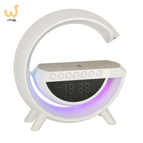 Lampka LED RGB ładowarka indukcyjna radio budzik zegar Lampka LED RGB ładowarka indukcyjna radio budzik zegar