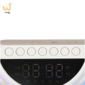 Lampka LED RGB ładowarka indukcyjna radio budzik zegar