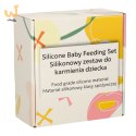 Naczynia silikonowe dla dzieci sowa zestaw 8 elementów beżowy