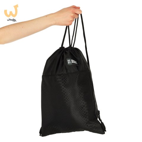 Plecak worek na buty wf ST. Right czarny Plecak worek na buty wf ST. Right czarny