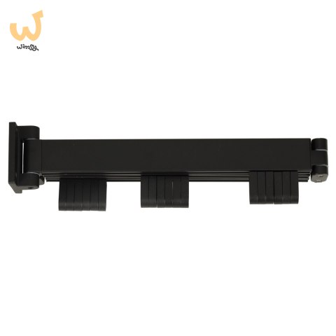 Suszarka na pranie wieszak ścienny składany teleskopowy czarny 123cm Suszarka na pranie wieszak ścienny składany teleskopowy czarny 123cm