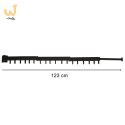 Suszarka na pranie wieszak ścienny składany teleskopowy czarny 123cm