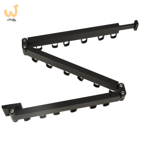 Suszarka na pranie wieszak ścienny składany teleskopowy czarny 123cm Suszarka na pranie wieszak ścienny składany teleskopowy czarny 123cm