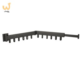 Suszarka na pranie wieszak teleskopowy ścienny składany czarny 90cm