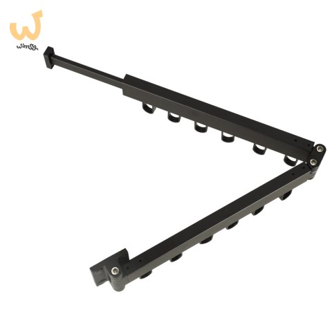 Suszarka na pranie wieszak teleskopowy ścienny składany czarny 90cm Suszarka na pranie wieszak teleskopowy ścienny składany czarny 90cm