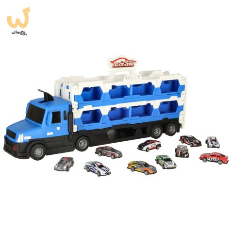 TIR Laweta samochód transporter pojazd składany XXL 10 aut niebieski TIR Laweta samochód transporter pojazd składany XXL 10 aut niebieski