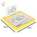 Tablica magnetyczna montessori mozaika kolorowe kropki żółta 26 x 26 cm