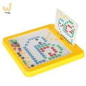 Tablica magnetyczna montessori mozaika kolorowe kropki żółta 26 x 26 cm