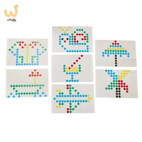 Tablica magnetyczna montessori mozaika kolorowe kropki żółta 26 x 26 cm Tablica magnetyczna montessori mozaika kolorowe kropki żółta 26 x 26 cm