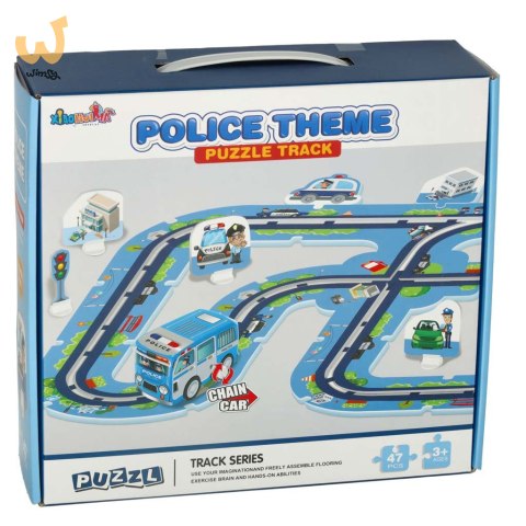 Tor samochodowy puzzle policja pojazdy miasto 47 elementów Tor samochodowy puzzle policja pojazdy miasto 47 elementów