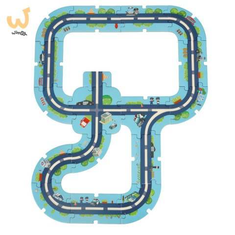 Tor samochodowy puzzle policja pojazdy miasto 47 elementów Tor samochodowy puzzle policja pojazdy miasto 47 elementów