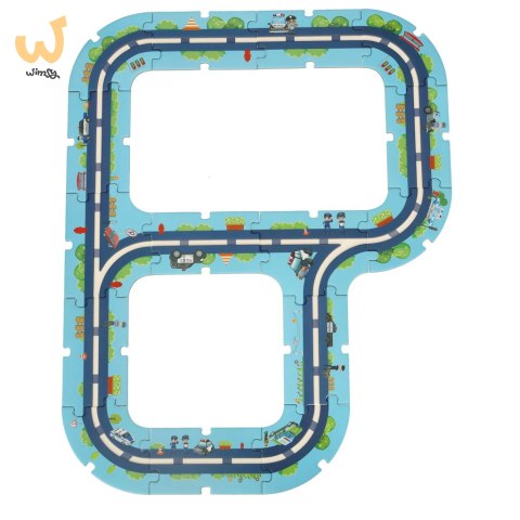Tor samochodowy puzzle policja pojazdy miasto 47 elementów Tor samochodowy puzzle policja pojazdy miasto 47 elementów