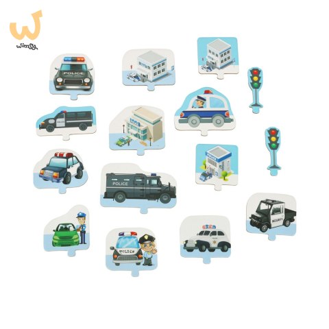 Tor samochodowy puzzle policja pojazdy miasto 47 elementów Tor samochodowy puzzle policja pojazdy miasto 47 elementów