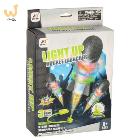 Wyrzutnia rakiet piankowych Power launcher rocket LED rakiety piankowe x3 Wyrzutnia rakiet piankowych Power launcher rocket LED rakiety piankowe x3