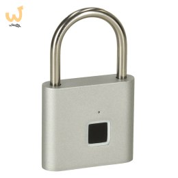 Zamek elektroniczny SMART kłódka inteligentna na odcisk palca stalowy karbon