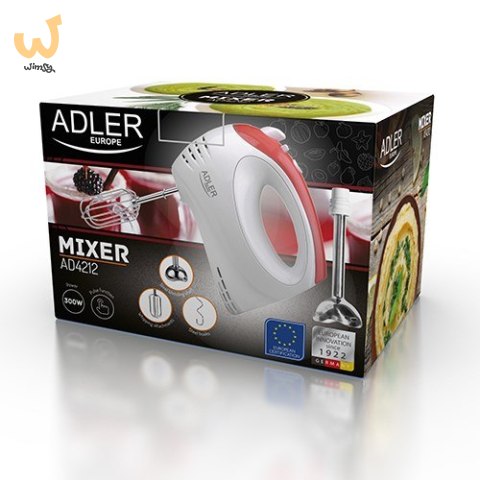 Mikser ręczny Adler AD 4212 (300W; kolor biały) Mikser ręczny Adler AD 4212 (300W; kolor biały)