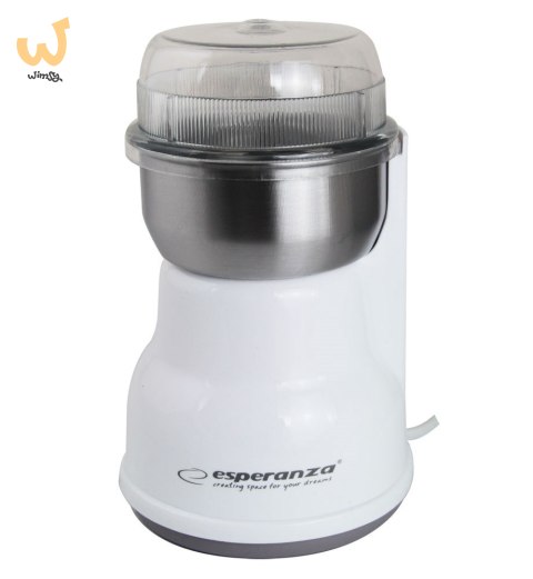 Młynek do kawy Esperanza Lungo EKC002W (160W; udarowy; kolor biały) Młynek do kawy Esperanza Lungo EKC002W (160W; udarowy; kolor biały)