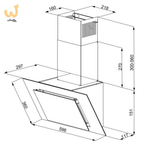 Okap MAAN Vertical Eco Duo Glass Okap MAAN Vertical Eco Duo Glass