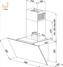 Okap MAAN Vertical Glass 60 czarny
