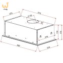 Okap podszafkowy TEKA GFG2 GLASS BLACK (334 m3/h; 550mm; kolor czarny)