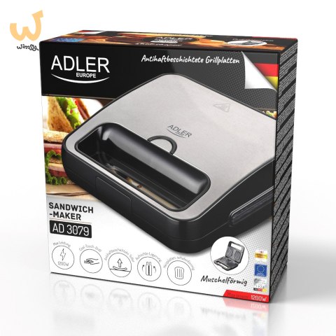Opiekacz do kanapek ADLER AD 3079 Opiekacz do kanapek ADLER AD 3079
