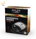 Opiekacz do kanapek Adler AD 3015 (750W; kolor czarny)