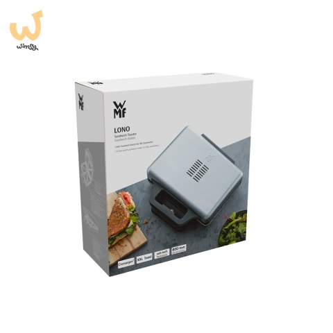 Opiekacz do kanapek WMF Lono 415150011 (800W; kolor srebrny) Opiekacz do kanapek WMF Lono 415150011 (800W; kolor srebrny)
