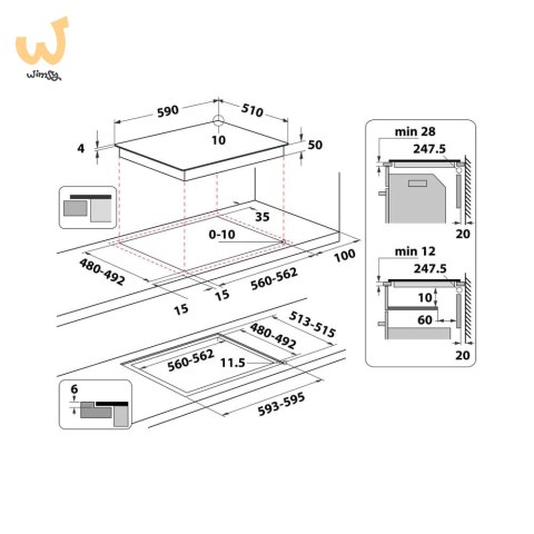 Płyta indukcyjna WHIRLPOOL WS Q2160 NE Płyta indukcyjna WHIRLPOOL WS Q2160 NE