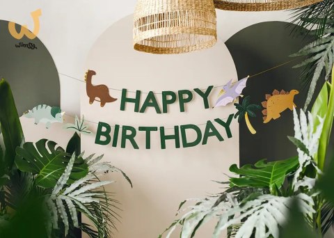 Baner Happy Birthday Dino 3m Baner Happy Birthday Dino 3m