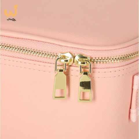 Kosmetyczka organizer na kosmetyki biżuterię kuferek z lusterkiem 10-krotne powiększenie różowy Kosmetyczka organizer na kosmetyki biżuterię kuferek z lusterkiem 10-krotne powiększenie różowy