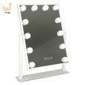 Lusterko do makijażu kosmetyczne podświetlane LED Hollywood z 12 żarówkami USB 30 x 40 cm