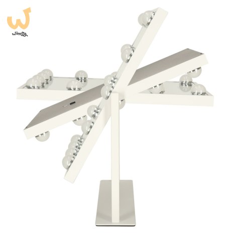 Lusterko do makijażu kosmetyczne podświetlane LED Hollywood z 12 żarówkami USB 30 x 40 cm Lusterko do makijażu kosmetyczne podświetlane LED Hollywood z 12 żarówkami USB 30 x 40 cm