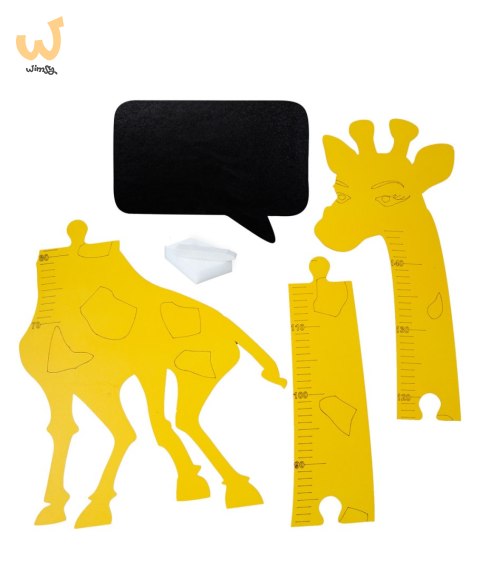 Miarka wzrostu drewniana żyrafa 125 cm żółta Miarka wzrostu drewniana żyrafa 125 cm żółta