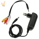 Mini projektor rzutnik przenośny LED TFT LCD 1920x1080 24-60" USB HDMI 12V biało-pomarańczowy