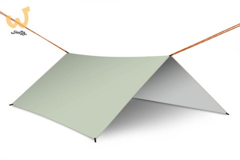 Plandeka tarp płachta biwakowa namiot na hamak osłona przeciwdeszczowa 300cm szary Plandeka tarp płachta biwakowa namiot na hamak osłona przeciwdeszczowa 300cm szary