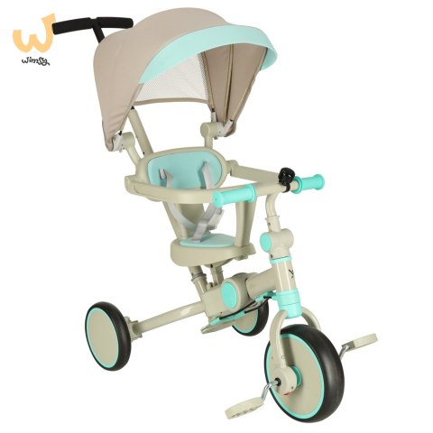 Rowerek trójkołowy TRIKE FIX V4 niebiesko-szary z daszkiem Rowerek trójkołowy TRIKE FIX V4 niebiesko-szary z daszkiem