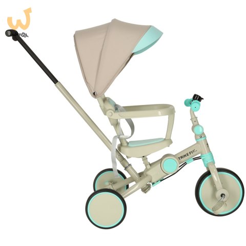 Rowerek trójkołowy TRIKE FIX V4 niebiesko-szary z daszkiem Rowerek trójkołowy TRIKE FIX V4 niebiesko-szary z daszkiem