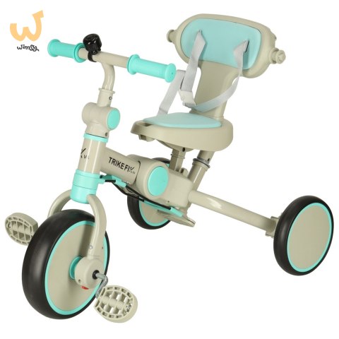 Rowerek trójkołowy TRIKE FIX V4 niebiesko-szary z daszkiem Rowerek trójkołowy TRIKE FIX V4 niebiesko-szary z daszkiem