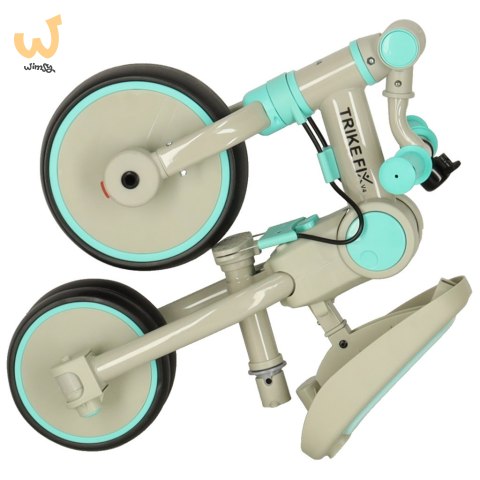 Rowerek trójkołowy TRIKE FIX V4 niebiesko-szary z daszkiem Rowerek trójkołowy TRIKE FIX V4 niebiesko-szary z daszkiem