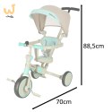 Rowerek trójkołowy TRIKE FIX V4 niebiesko-szary z daszkiem