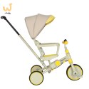 Rowerek trójkołowy TRIKE FIX V4 żółto-szary z daszkiem