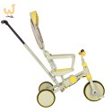 Rowerek trójkołowy TRIKE FIX V4 żółto-szary z daszkiem