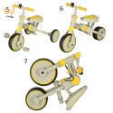 Rowerek trójkołowy TRIKE FIX V4 żółto-szary z daszkiem