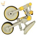 Rowerek trójkołowy TRIKE FIX V4 żółto-szary z daszkiem