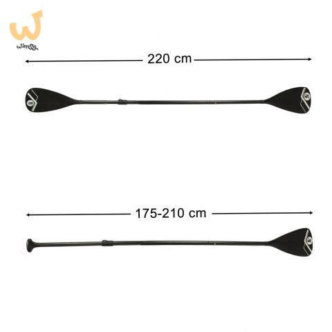 Wiosło kajakowe do deski SUP 2w1 składane aluminiowe regulowane 175 - 220 cm Wiosło kajakowe do deski SUP 2w1 składane aluminiowe regulowane 175 - 220 cm