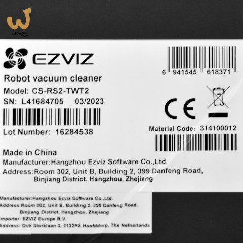Odkurzacz Robot EZVIZ CS-RS2-TWT2 Odkurzacz Robot EZVIZ CS-RS2-TWT2
