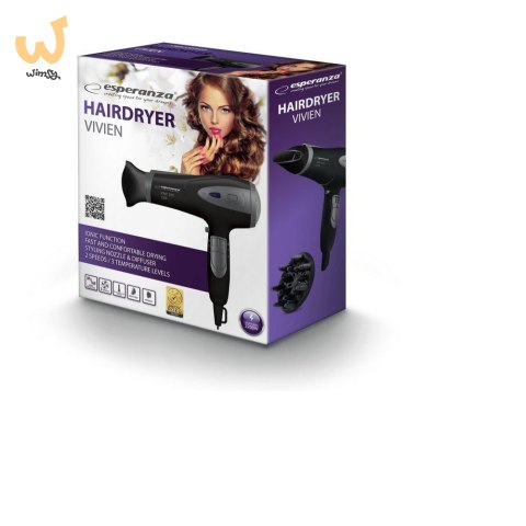 Suszarka do włosów Esperanza Ionic Viven EBH005K (2200W; kolor czarny) Suszarka do włosów Esperanza Ionic Viven EBH005K (2200W; kolor czarny)