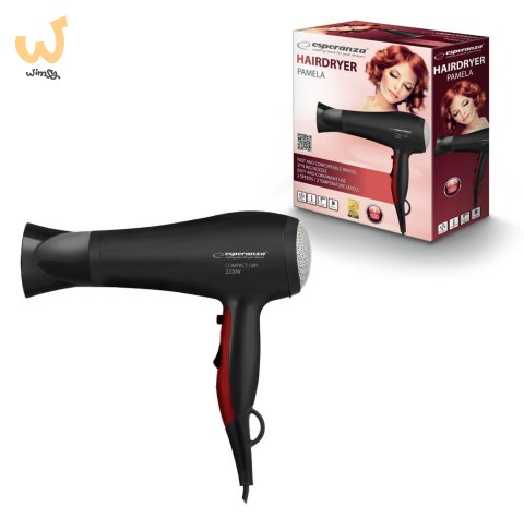Suszarka do włosów Esperanza Pamela EBH004K (2200W; kolor czarny) Suszarka do włosów Esperanza Pamela EBH004K (2200W; kolor czarny)