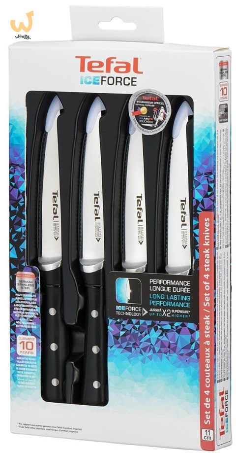 Zestaw 4 noży TEFAL Ice Force K232S414 Zestaw 4 noży TEFAL Ice Force K232S414